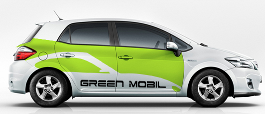 Green mobil gépjármű dekoráció - Reklámgrafikus, reklám, grafika
